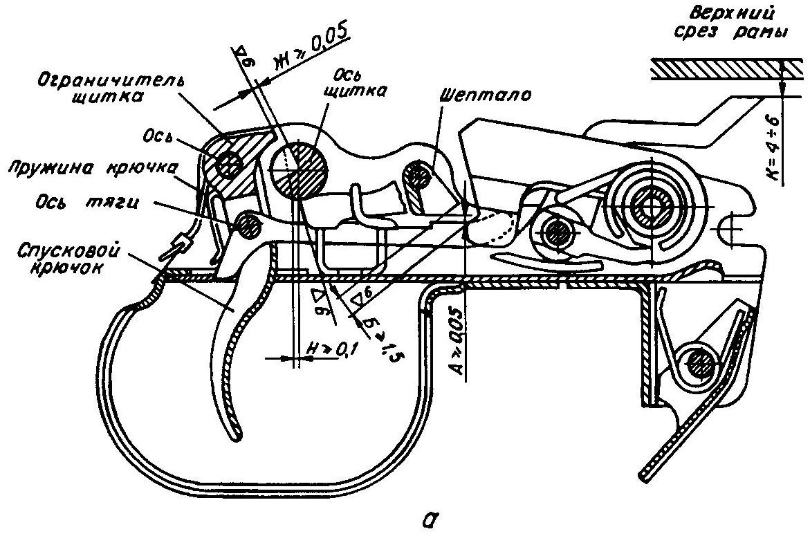 Рис. 21. Схема ударно-спускового механизма: